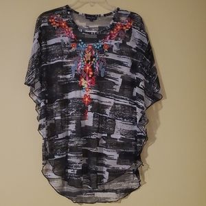 Dor Dor Couture Butterfly Sleeves Top. Sz. M